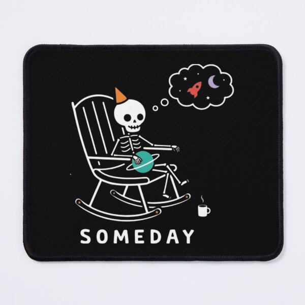 Item preview, Someday Skeleton Rocking Chair Dreamy Space Art designed and sold by PixelOrbits.