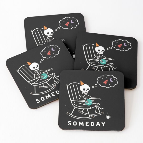 Item preview, Someday Skeleton Rocking Chair Dreamy Space Art designed and sold by PixelOrbits.