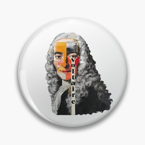 Item preview, Voltaire – Enlightenment Collage Portrait Art Print | Philosophy Satire Literary Poster designed and sold by OzzFrequency.