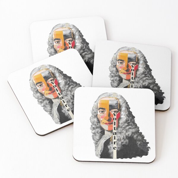 Item preview, Voltaire – Enlightenment Collage Portrait Art Print | Philosophy Satire Literary Poster designed and sold by OzzFrequency.