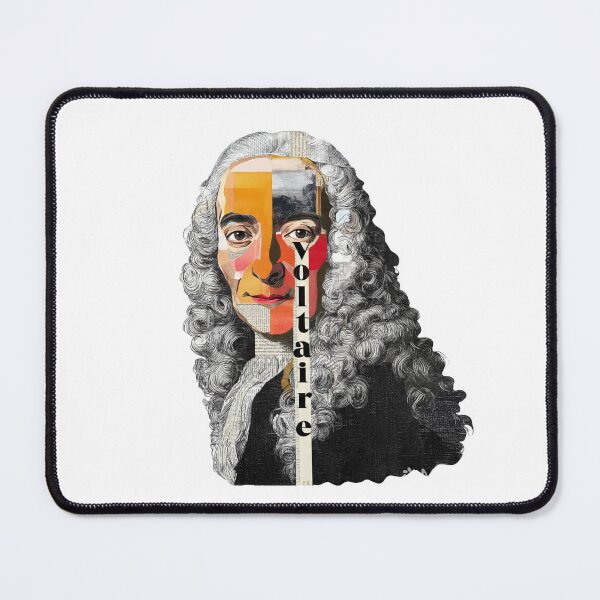 Item preview, Voltaire – Enlightenment Collage Portrait Art Print | Philosophy Satire Literary Poster designed and sold by OzzFrequency.