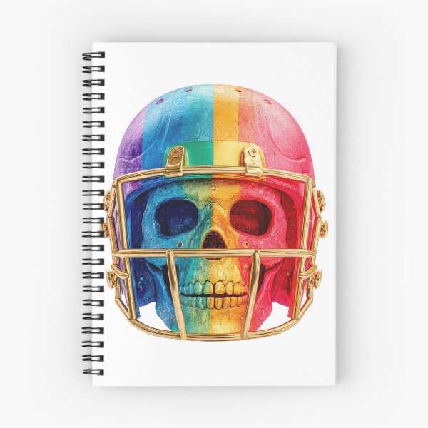 Item preview, Rainbow Pride Football Skull Helmet designed and sold by VikArt7.