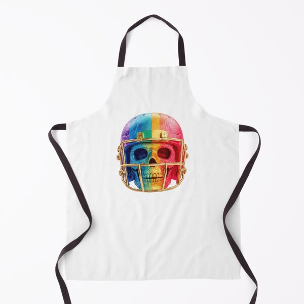 Item preview, Rainbow Pride Football Skull Helmet designed and sold by VikArt7.