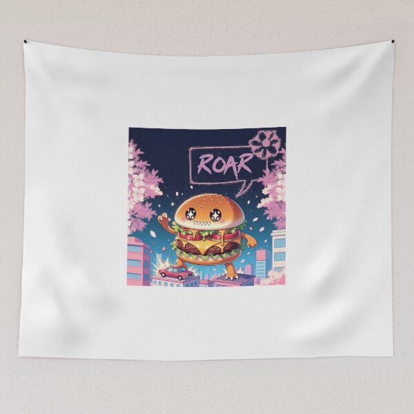 Item preview, Pastel City Cheeseburger Monster designed and sold by RajkaLunari.