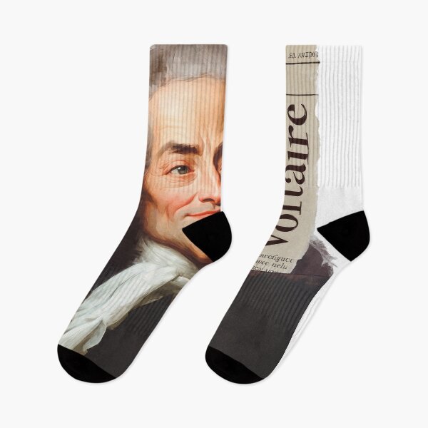 Item preview, Voltaire – Enlightenment Collage Portrait Art Print | Philosophy Satire Literary Poster designed and sold by OzzFrequency.