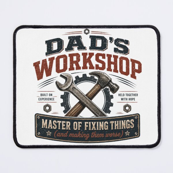 Item preview, Dad's Workshop: Master of Fixing Things (Vintage Industrial Edition) designed and sold by GrafikLabbo.