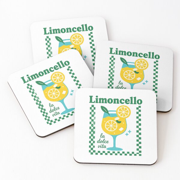 Item preview, Retro Limoncello Cocktail Illustration — Italian Summer La Dolce Vita Vintage Poster designed and sold by Colorful-Garden.