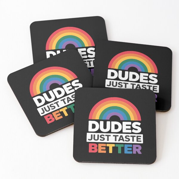 Item preview, Dudes Just Taste Better Gay Pride LGBT Rainbow LGBTQ designed and sold by sailorjessiArt.
