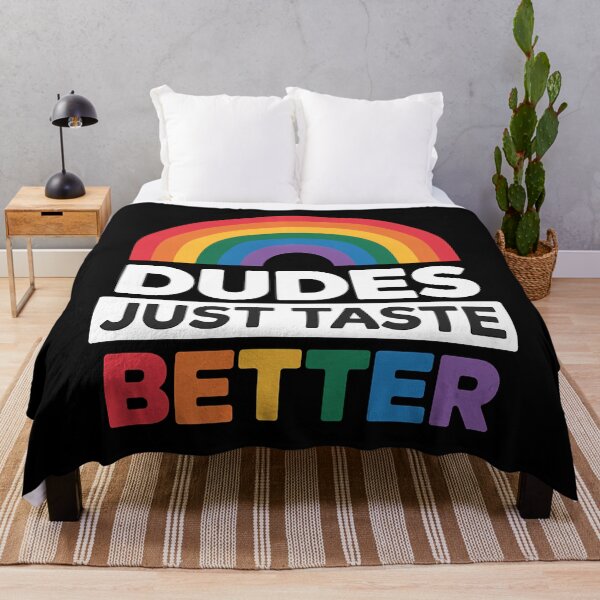 Item preview, Dudes Just Taste Better Gay Pride LGBT Rainbow LGBTQ designed and sold by sailorjessiArt.
