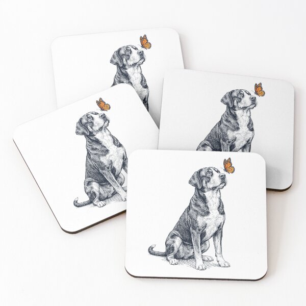 Item preview, Vintage Greater Swiss Mountain Dog with Butterfly Dog Lover designed and sold by DoodleTortle.