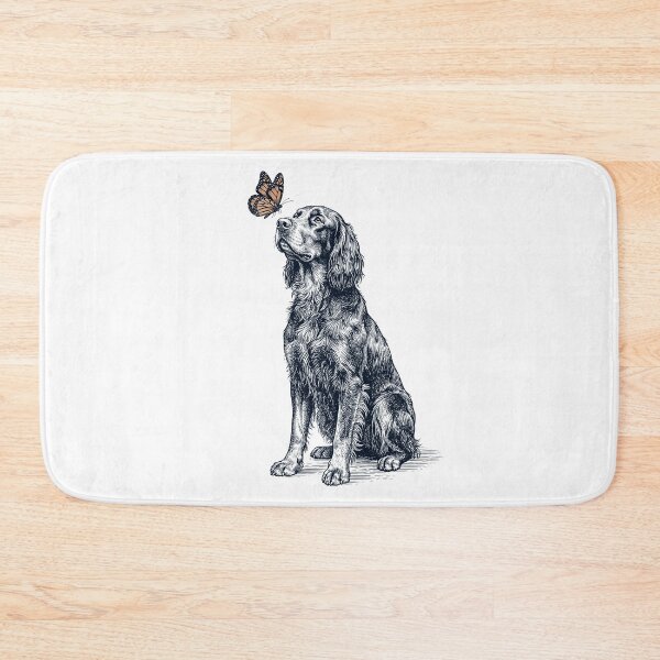 Item preview, Vintage Gordon Setter with Butterfly Dog Lover designed and sold by DoodleTortle.