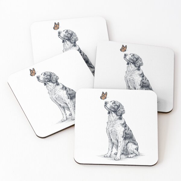 Item preview, Vintage Irish Red And White Setter with Butterfly Dog Lover designed and sold by DoodleTortle.