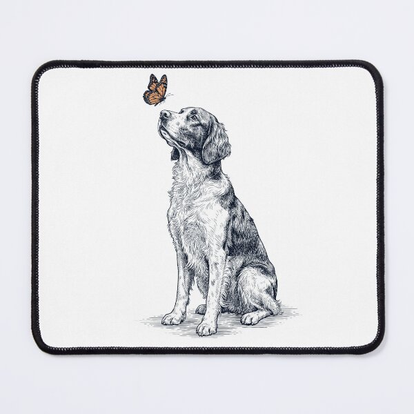 Item preview, Vintage Irish Red And White Setter with Butterfly Dog Lover designed and sold by DoodleTortle.