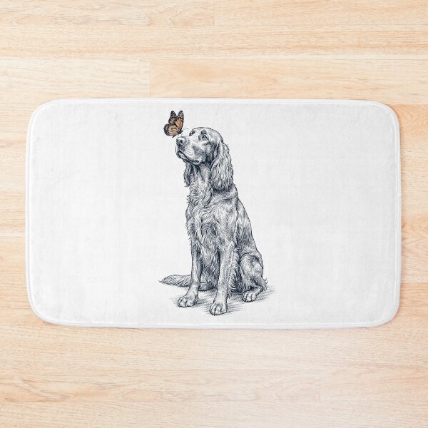 Item preview, Vintage Irish Setter with Butterfly Dog Lover designed and sold by DoodleTortle.