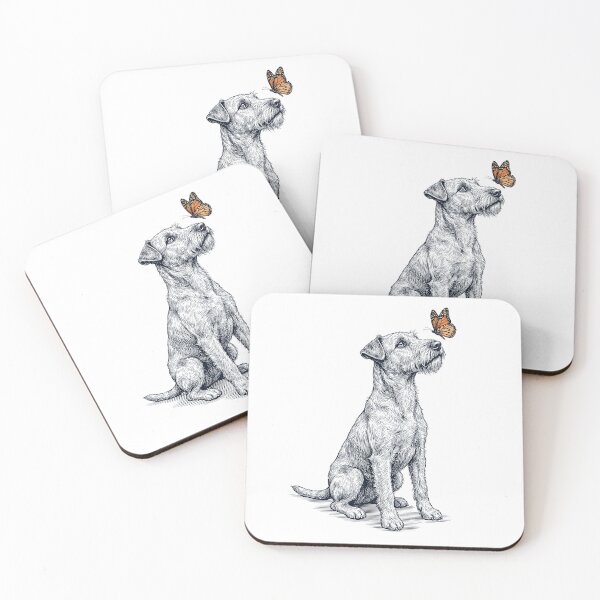 Item preview, Vintage Irish Terrier with Butterfly Dog Lover designed and sold by DoodleTortle.