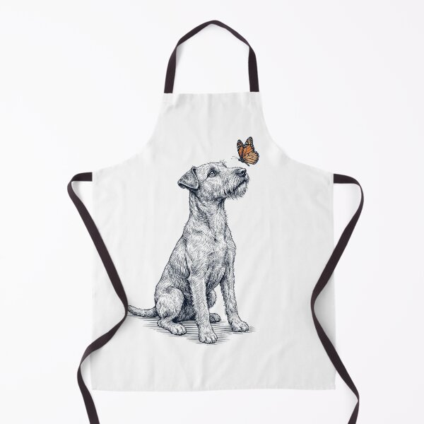 Item preview, Vintage Irish Terrier with Butterfly Dog Lover designed and sold by DoodleTortle.