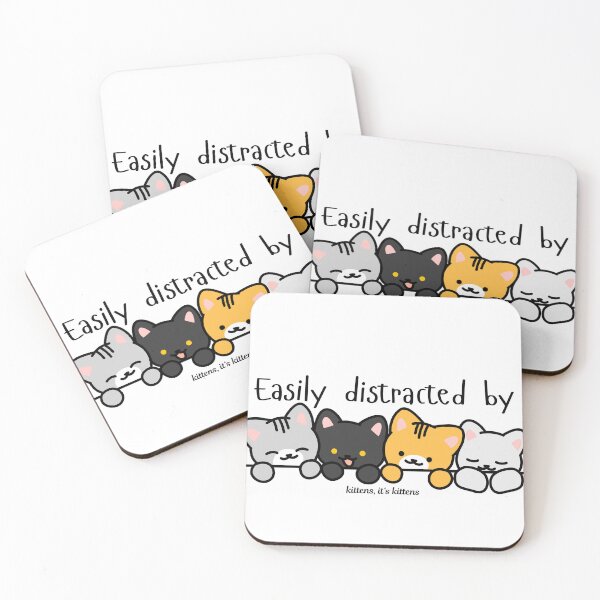 Item preview, Distracted By Kittens — Cute Peeking Cat Gang Funny Cat Lover Gift designed and sold by DonnaRaine.