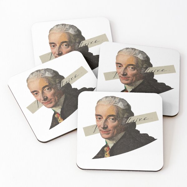 Item preview, Voltaire – Enlightenment Collage Portrait Art Print | Philosophy Satire Literary Poster designed and sold by OzzFrequency.