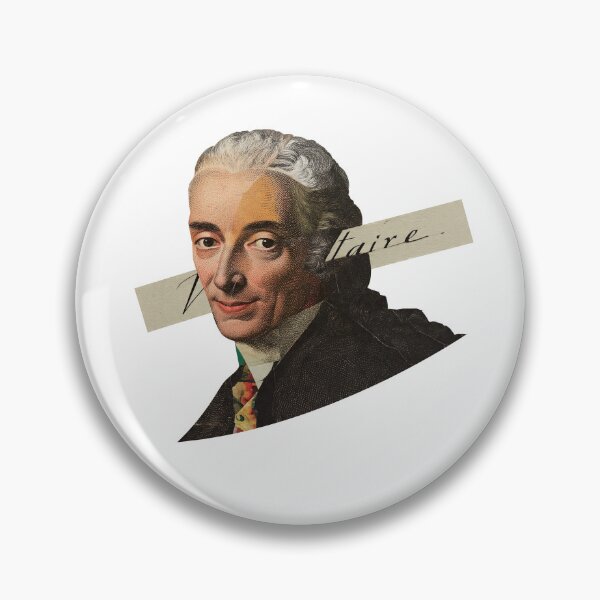 Item preview, Voltaire – Enlightenment Collage Portrait Art Print | Philosophy Satire Literary Poster designed and sold by OzzFrequency.