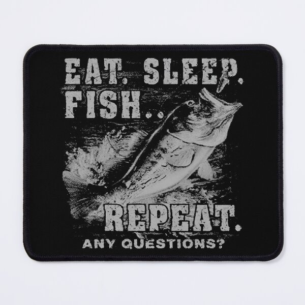 Item preview, Eat Sleep Fish Repeat Funny Fishing Vintage Angler Graphic designed and sold by CCChillingfrog.