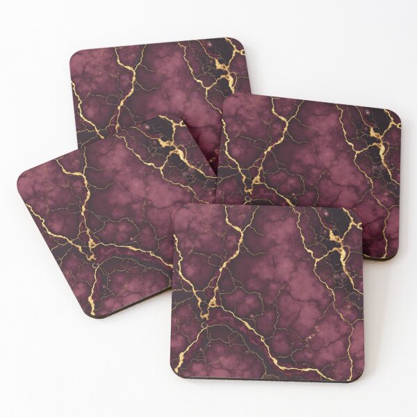Item preview, Luxury Burgundy Marble Texture with Gold Veins | Dark Purple Alcohol Ink Abstract Elegant Aesthetic designed and sold by FeelFreeStore.