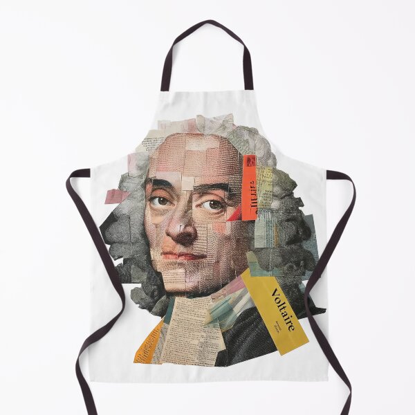 Item preview, Voltaire – Enlightenment Collage Portrait Art Print | Philosophy Satire Literary Poster designed and sold by OzzFrequency.