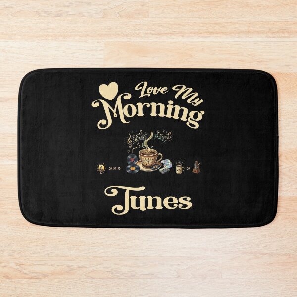 Item preview, Love My Morning Tunes Coffee - Retro Music Lover  - Vintage Vinyl Records and Caffeine  designed and sold by Jt41.