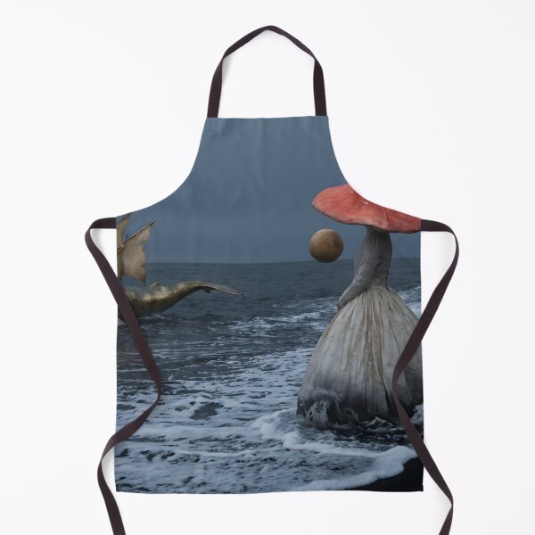 Item preview, Surreal Ocean Dream: The Golden Whale and Mushroom Maiden designed and sold by afarkar.