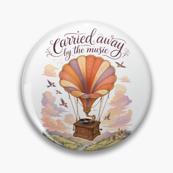 Item preview, Carried Away by the Music Phonograph Hot Air Balloon  designed and sold by ActOnyx Designs.