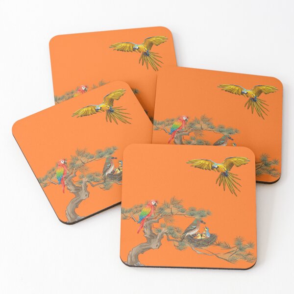 Item preview, African Birds Tropical nature orange  designed and sold by JacoArtSA.