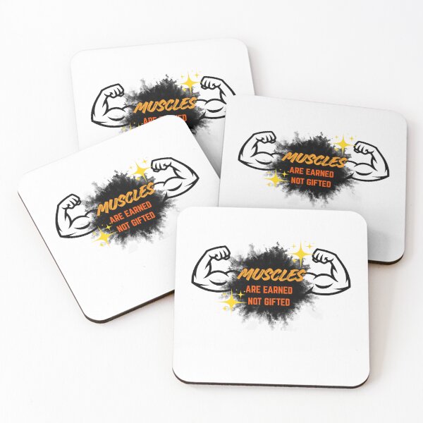 Item preview, Muscles Are Earned Not Gifted Gym Motivation Design designed and sold by Palette _Vibes.