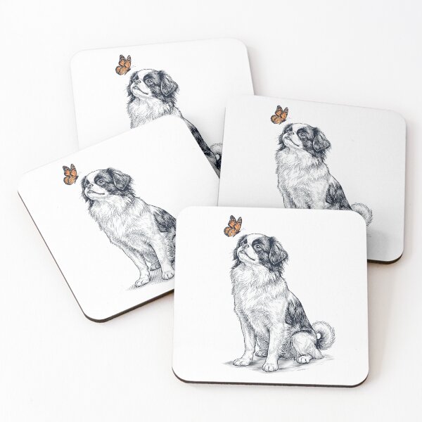 Item preview, Vintage Japanese Chin with Butterfly Dog Lover designed and sold by DoodleTortle.