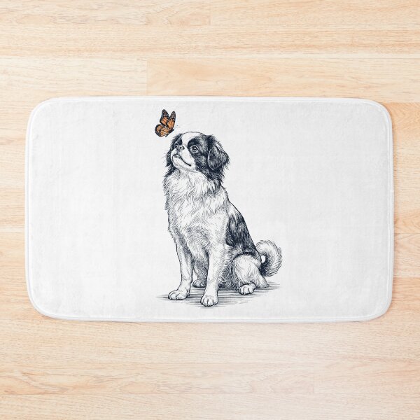 Item preview, Vintage Japanese Chin with Butterfly Dog Lover designed and sold by DoodleTortle.