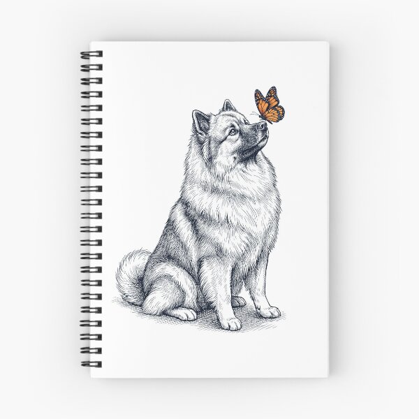 Item preview, Vintage Keeshond with Butterfly Dog Lover designed and sold by DoodleTortle.