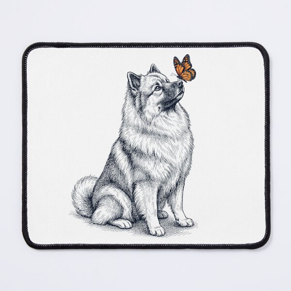 Item preview, Vintage Keeshond with Butterfly Dog Lover designed and sold by DoodleTortle.