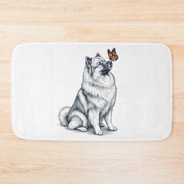 Item preview, Vintage Keeshond with Butterfly Dog Lover designed and sold by DoodleTortle.