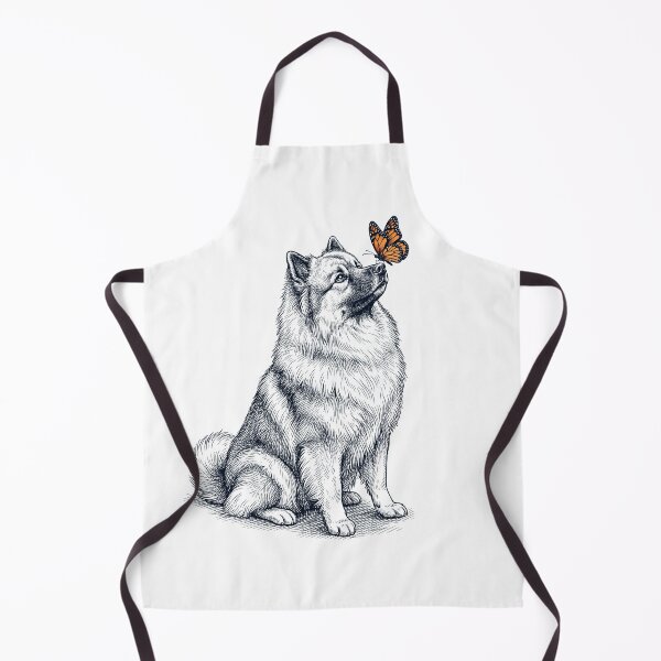 Item preview, Vintage Keeshond with Butterfly Dog Lover designed and sold by DoodleTortle.