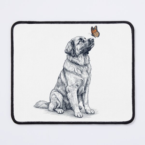 Item preview, Vintage Leonberger with Butterfly Dog Lover designed and sold by DoodleTortle.