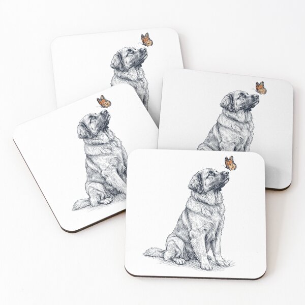 Item preview, Vintage Leonberger with Butterfly Dog Lover designed and sold by DoodleTortle.