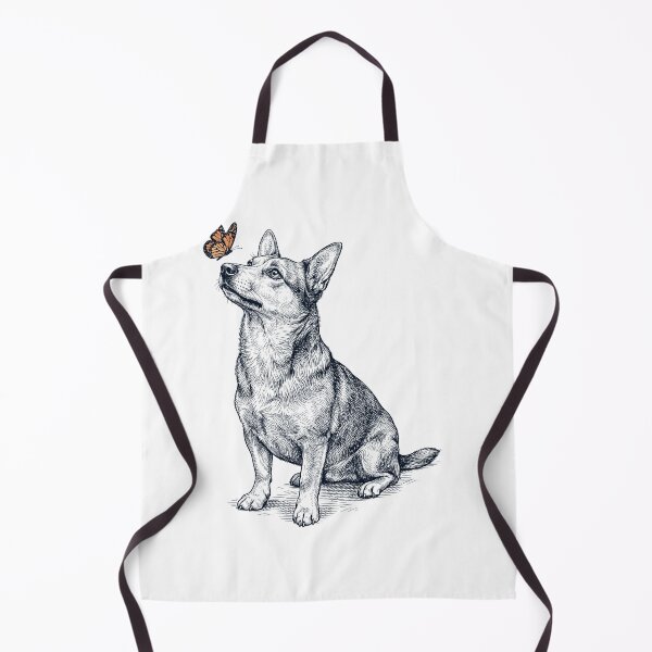 Item preview, Vintage Lancashire Heeler with Butterfly Dog Lover designed and sold by DoodleTortle.