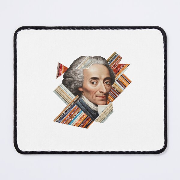 Item preview, Voltaire – Enlightenment Collage Portrait Art Print | Philosophy Satire Literary Poster designed and sold by OzzFrequency.