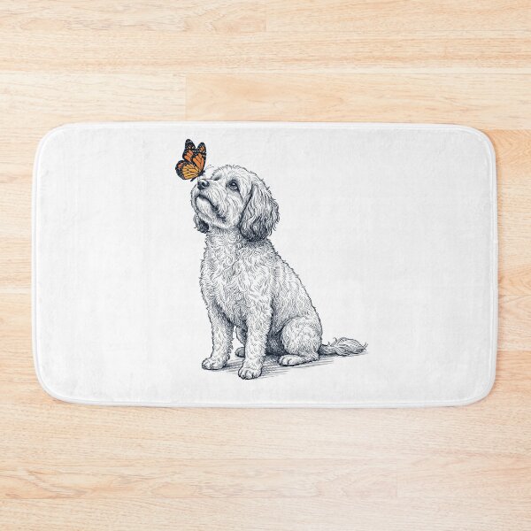 Item preview, Vintage Lowchen with Butterfly Dog Lover designed and sold by DoodleTortle.