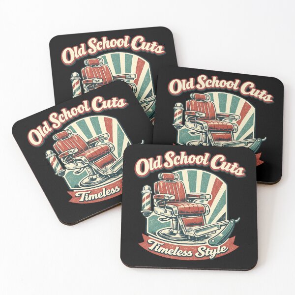 Item preview, Old School Barber Vintage Design – Classic Chair & Straight Razor Retro Badge, Timeless Style Barbershop Artwork designed and sold by Ladys-Gents.