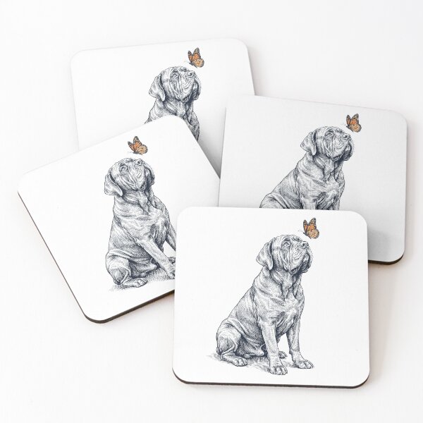Item preview, Vintage Neapolitan Mastiff with Butterfly Dog Lover designed and sold by DoodleTortle.