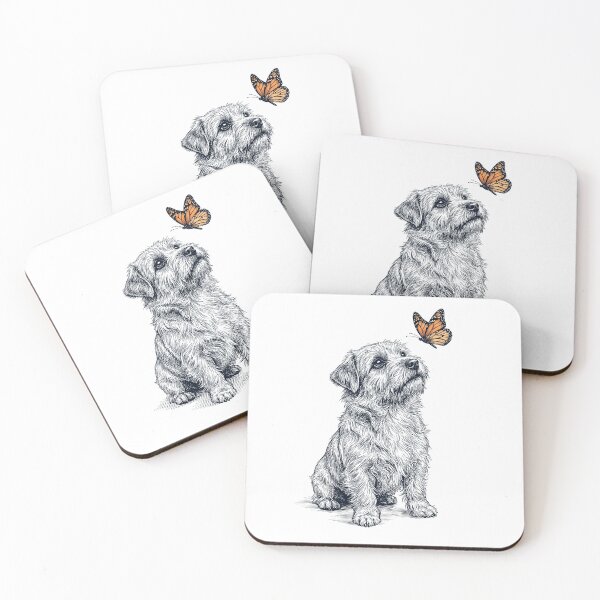 Item preview, Vintage Norwich Terrier with Butterfly Dog Lover designed and sold by DoodleTortle.