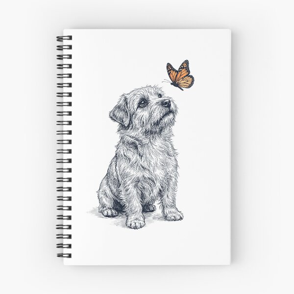 Item preview, Vintage Norwich Terrier with Butterfly Dog Lover designed and sold by DoodleTortle.