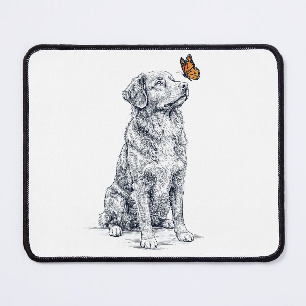 Item preview, Vintage Nova Scotia Duck Tolling Retriever with Butterfly Dog Lover designed and sold by DoodleTortle.