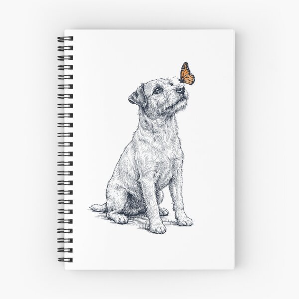 Item preview, Vintage Patterdale Terrier with Butterfly Dog Lover designed and sold by DoodleTortle.