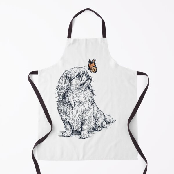 Artikelvorschau, Vintage-Pekinese mit Schmetterling – Hundeliebhaber entworfen und verkauft von DoodleTortle.