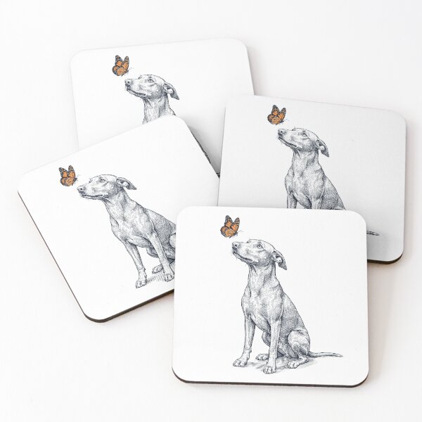 Item preview, Vintage Pharaoh Hound with Butterfly Dog Lover designed and sold by DoodleTortle.